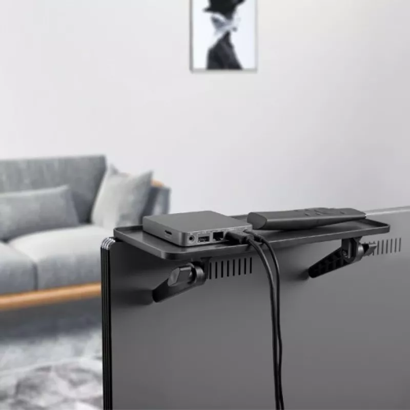 Techly ICA-DRS 902 AV-Geräteregal Schwarz Kunststoff