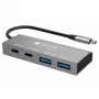 Techly IUSB32C-HUB4AC2 USB-C Hub, 4 Ports (2x USB-A, 2x USB-C), USB 3.2, 10 Gbit/s, Silber