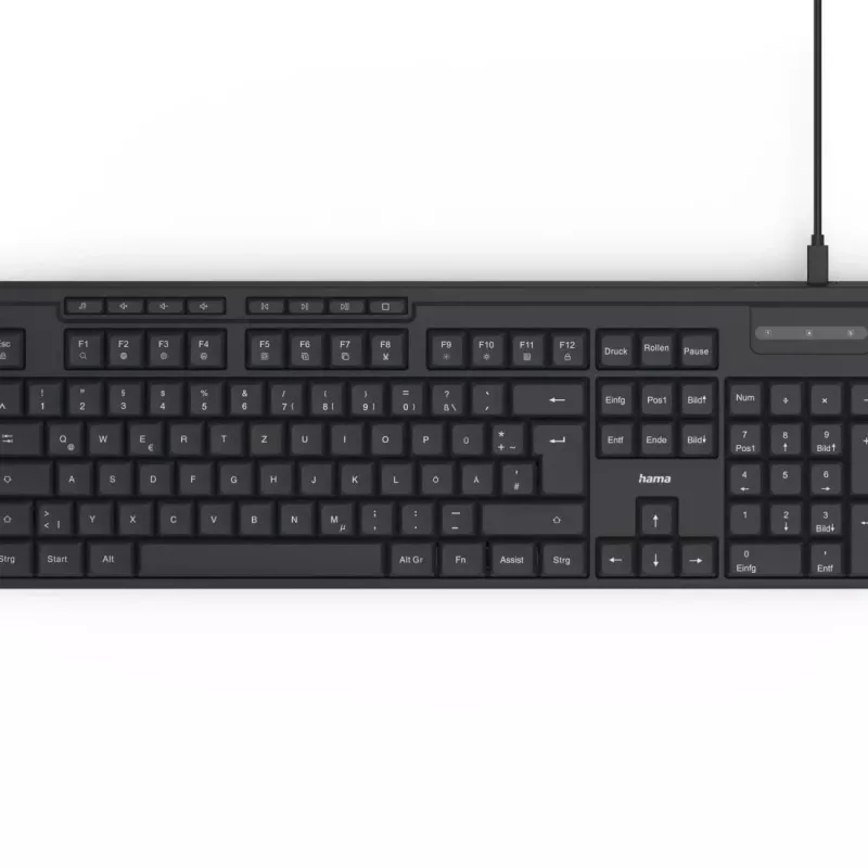 Hama CKM-200 Tastatur Maus enthalten Home/Office USB QWERTZ Deutsch Schwarz