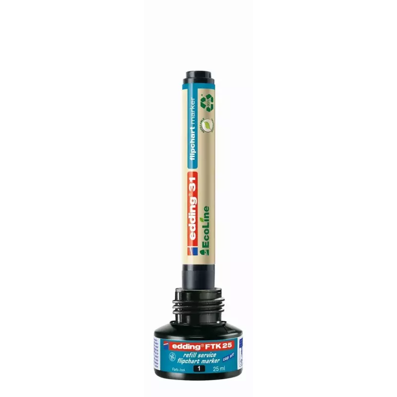 Nachfülltinte für Marker Edding ED-FTK25-001, schwarze Tinte, 25 ml, 1 Stück