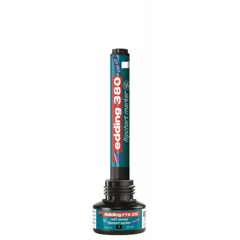 Nachfülltinte für Marker Edding ED-FTK25-001, schwarze Tinte, 25 ml, 1 Stück