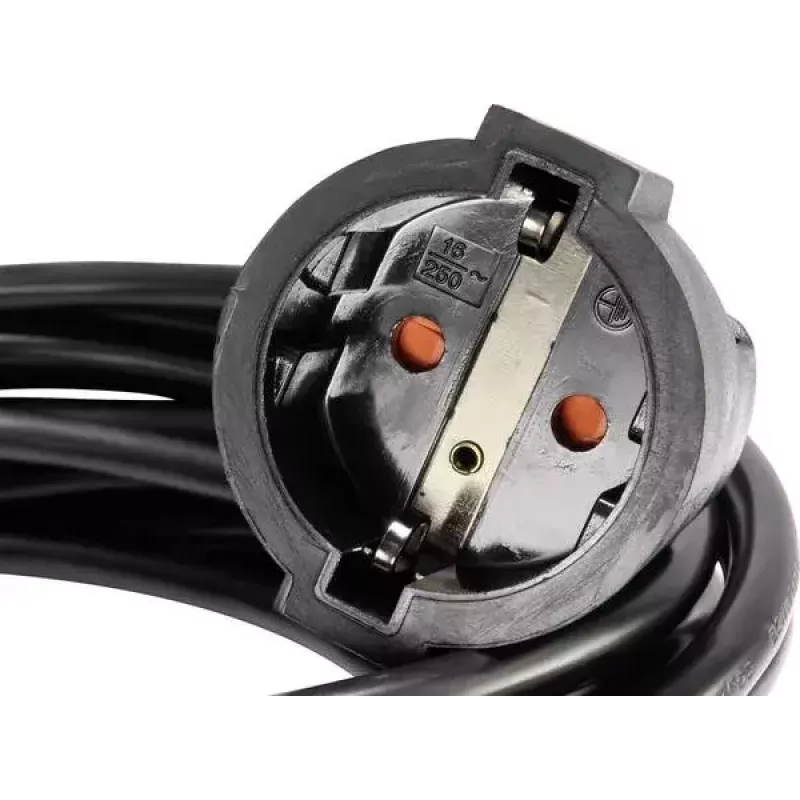 Stromkabel BASETech 1593780 Schwarz 3m