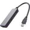 Renkforce 3-Port-USB-3.0-Hub mit integriertem SD-Kartenleser, schwarz