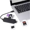 Renkforce 3-Port-USB-3.0-Hub mit integriertem SD-Kartenleser, schwarz