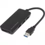 Renkforce 3-Port-USB-3.0-Hub mit integriertem SD-Kartenleser, schwarz
