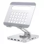 Techly 8-in-1 USB-C Hub Docking Station Tablet-Ständer