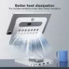 Techly 8-in-1 USB-C Hub Docking Station Tablet-Ständer