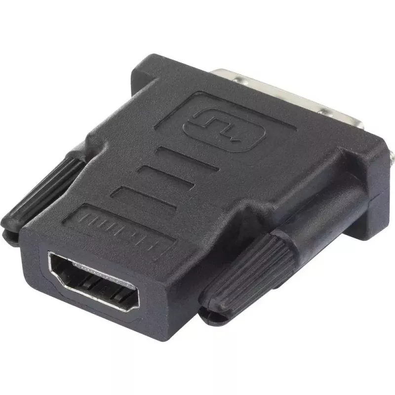 Renkforce 1404076 HDMI-DVI-Adapter, HDMI-Buchse auf DVI-D-Stecker 24+1-polig, schwarz