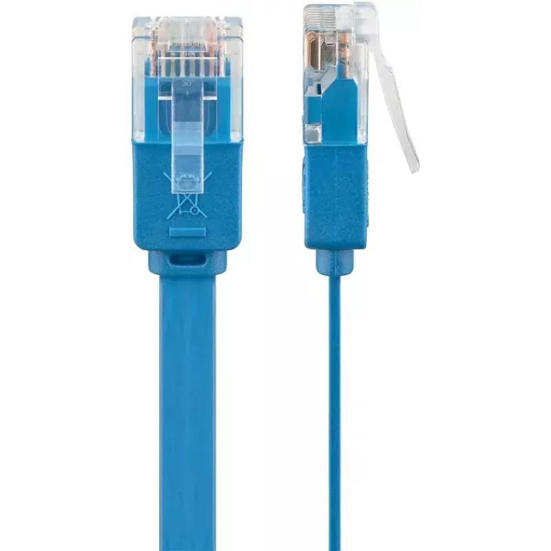 Flaches Patchkabel Goobay CAT 6 2 m U/UTP Blau