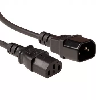 Netzkabel ACT Powercord LSZH C13 - C14 schwarz 3 m