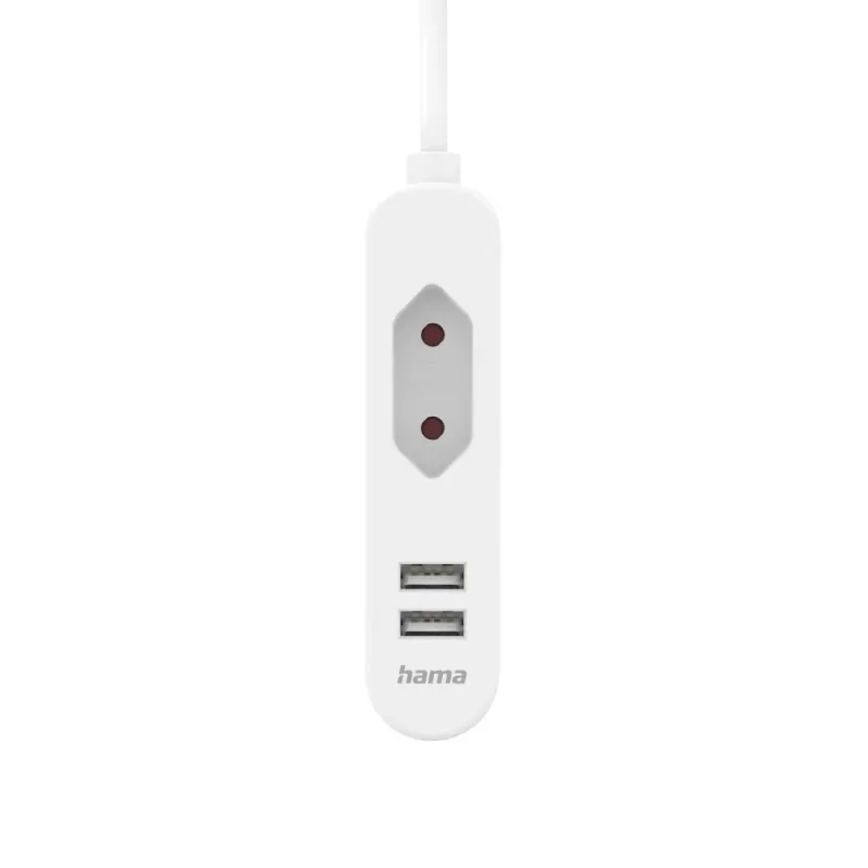 Hama 00223202 Power-Verlängerung 1,9 m 1 AC-Ausgang Innenbereich Weiß