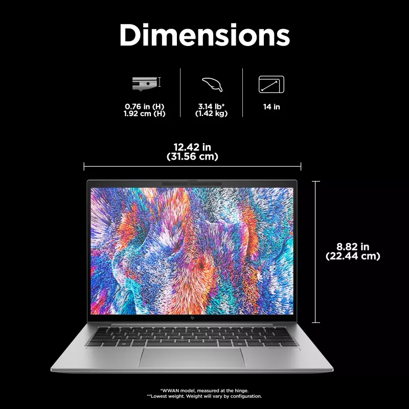 Mobile Workstation HP ZBook Firefly G11 14 Zoll Intel Core Ultra 7 32 GB 1 TB Intel Graphics Windows 11 Pro