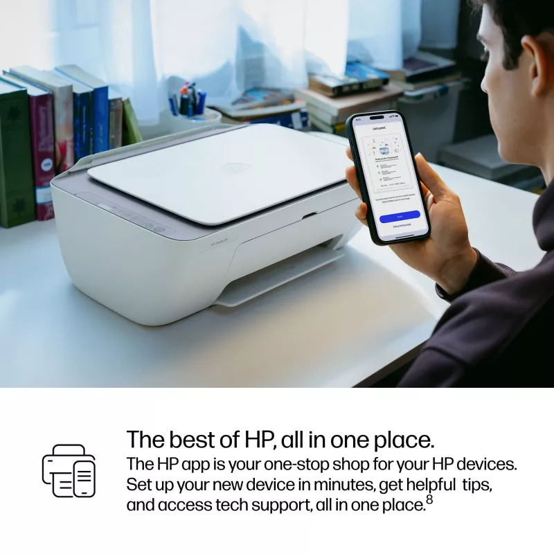 HP DeskJet 2922 Wireless All-in-One-Farbdrucker, Thermo-Tintenstrahl, Farbdruck, 4800 x 1200 DPI, Farbkopieren, A4, Weiß