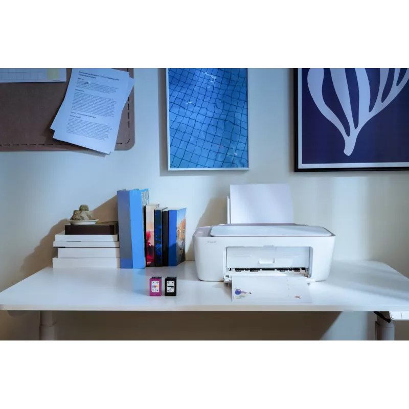 HP DeskJet 2922 Wireless All-in-One-Farbdrucker, Thermo-Tintenstrahl, Farbdruck, 4800 x 1200 DPI, Farbkopieren, A4, Weiß