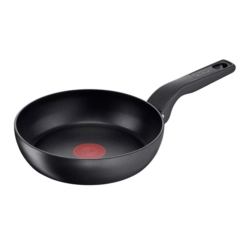 Tefal Hard Titanium Pro G28990 Pfannenset, 2 Stück, Titanbeschichtung, Aluminium, Induktion, 175°C, Schwarz