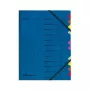 Herlitz 5001128 Sortierfächer A4, 12 Fächer, Blau, 2 Gummibänder