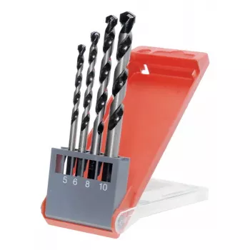 Bohrerset KWB 44800 — 4 Stück, Größen 5, 6, 8, 10 mm, Rechtslauf