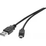 USB-Kabel Renkforce RF-4455807 0,3 m USB A auf Mini-USB B Schwarz