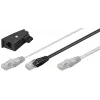 Goobay 95286 TAE-Adapterkabel, 2x RJ45 auf RJ45 (8P8C) / TAE-F, 3 m, Schwarz/Grau