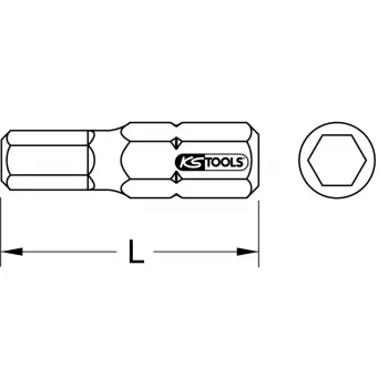 Schraubendreher-Bit KS Tools 910.2259 Hex Edelstahl 25mm