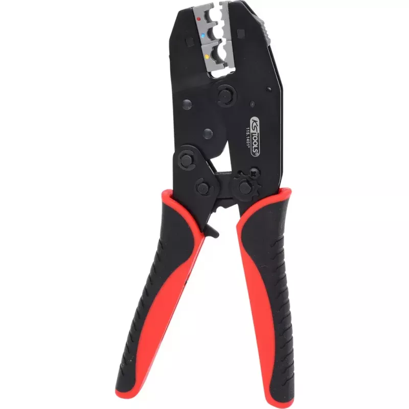 KS Tools 115.1425 Crimpzange für isolierte Kabelschuhe, 220 mm