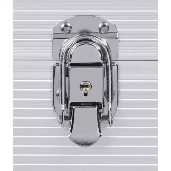 Hama 00181435 Aufbewahrungskoffer Microgroove Schallplattenkoffer Silber