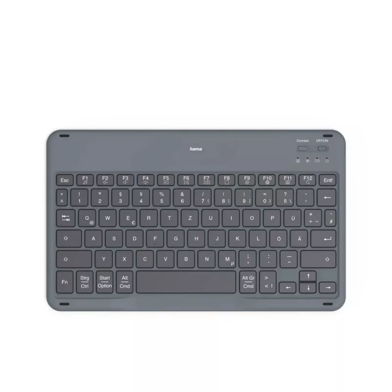 Hama Travel 500 Bluetooth-Tastatur-Case für Tablets 7–11 Zoll, QWERTZ (DE), schwarz