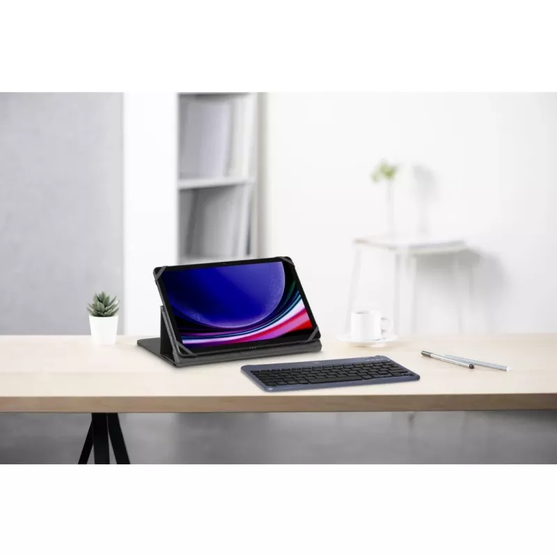 Hama Travel 500 Bluetooth-Tastatur-Case für Tablets 7–11 Zoll, QWERTZ (DE), schwarz
