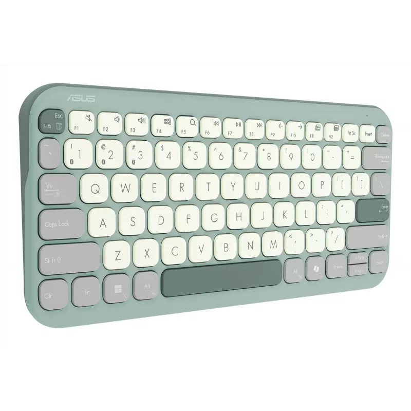 ASUS Marshmallow KW100 90XB0880-BKB200 Tastatur, QWERTZ deutsches Layout, Scherenmechanik, Copilot-Taste, grün