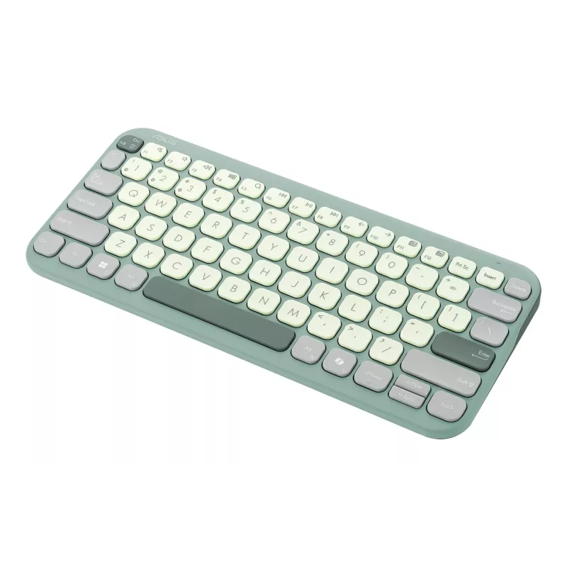 ASUS Marshmallow KW100 90XB0880-BKB200 Tastatur, QWERTZ deutsches Layout, Scherenmechanik, Copilot-Taste, grün