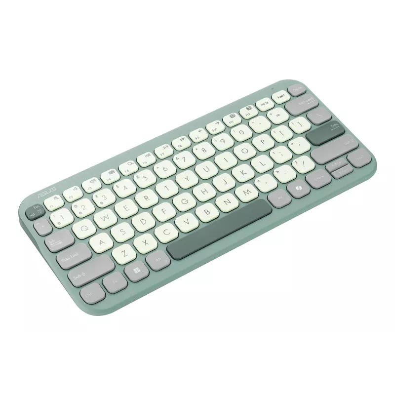 ASUS Marshmallow KW100 90XB0880-BKB200 Tastatur, QWERTZ deutsches Layout, Scherenmechanik, Copilot-Taste, grün