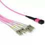 ACT 2 Meter Multimode 50/125 OM4 Fanout-Patchkabel 1x MTP Buchse - 4x LC Duplex 8 Fasern