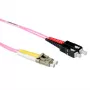 ACT 3 Meter LSZH Multimode 50/125 OM4 Glasfaser-Patchkabel Duplex mit LC- und SC-Steckern