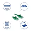 ACT Grün 0.5 Meter LSZH U/UTP CAT6 Slimline Patchkabel, rastnasenfrei, RJ45-Stecker