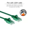 ACT Grün 0.5 Meter LSZH U/UTP CAT6 Slimline Patchkabel, rastnasenfrei, RJ45-Stecker