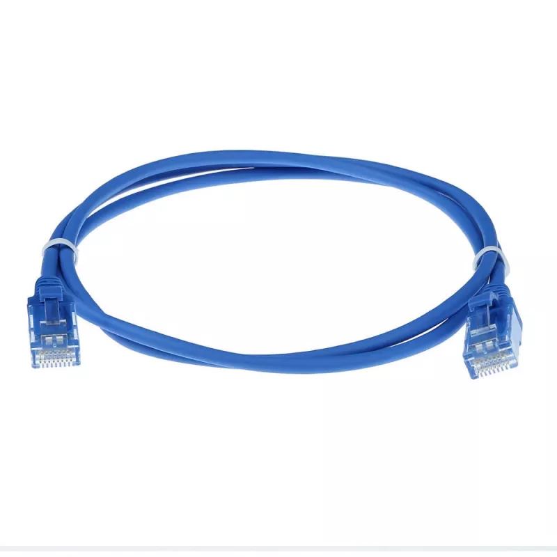 ACT Blau 7 Meter LSZH U/UTP CAT6 Datacenter Slimline Patchkabel mit RJ45-Steckern