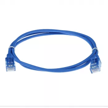 ACT Blau 10 Meter LSZH U/UTP CAT6 Datacenter-Slimline-Patchkabel mit rastnasenfreien RJ45-Steckern