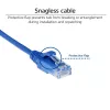 ACT Blau 10 Meter LSZH U/UTP CAT6 Datacenter-Slimline-Patchkabel mit rastnasenfreien RJ45-Steckern