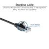 ACT Schwarz 10 Meter LSZH U/UTP CAT6 Rechenzentrums-Slimline-Patchkabel mit Durchrastschutz und RJ45-Steckern