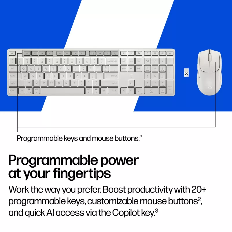 HP 490C Multi-Device Dual-Mode Tastatur- und Maus-Kombination, QWERTY