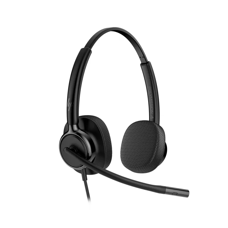 Kabelgebundenes Stereo-Headset HP Poly Mission 425 USB — Bulk, Gewicht 132 g