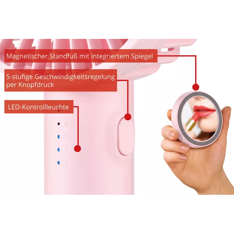 Unold Breezy II Pink 10 cm Handventilator