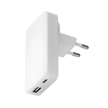 Ladegerät d bramante Pro schlank Charger USB-C 45 W + USB-A 30 W, Innenbereich, AC, Weiß