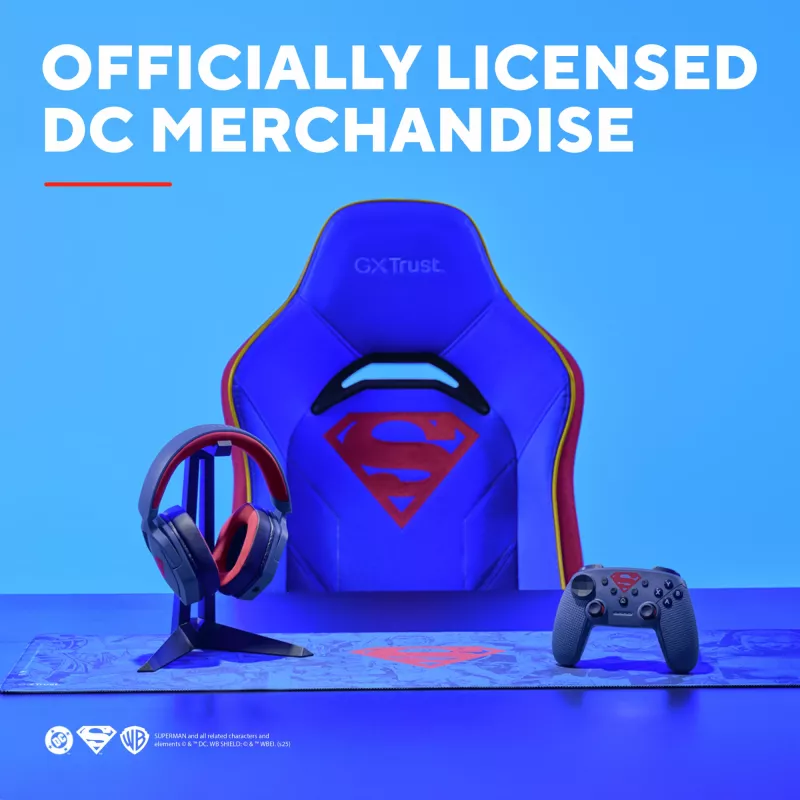 Gaming-Stuhl TRUST RUYA PRO GXT721SM Superman — ergonomisches Design, höhenverstellbar