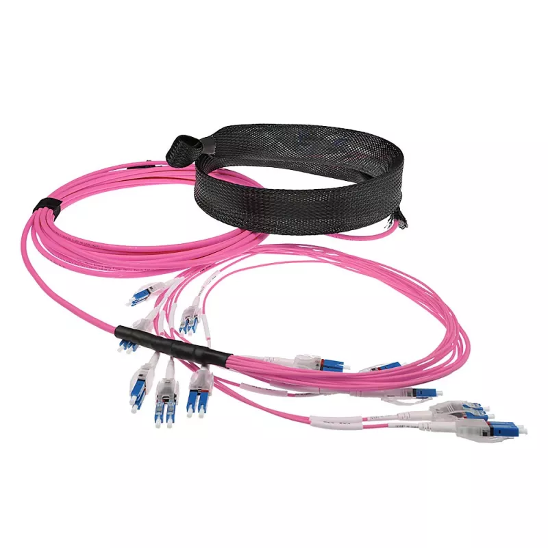 ACT 15 Meter Multimode 50/125 OM4 Preterm Glasfaserkabel 24F LC Polaritätsdrehung