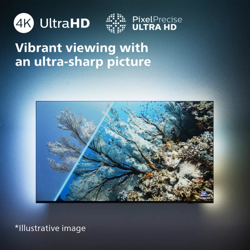 Philips 8000 Serie 50PUS8309/12 TV 127 cm (50 Zoll) 4K Ultra HD Smart TV Wi-Fi Schwarz 350 cd/m²