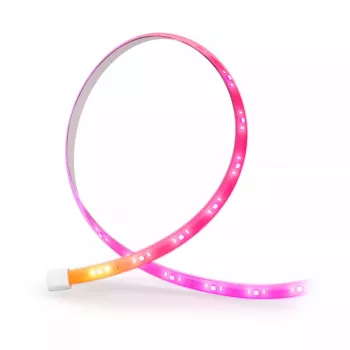 Philips Hue Flux Lichtband-Verlängerung 5 m, Smarte Lichtleiste, Bluetooth/Zigbee, Weiß, Silikon, Mehrfarbig, 48 W