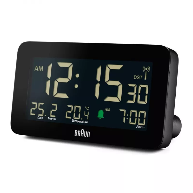 Digitaler Wecker Braun BC10B-DCF Schwarz LCD Batterie AA