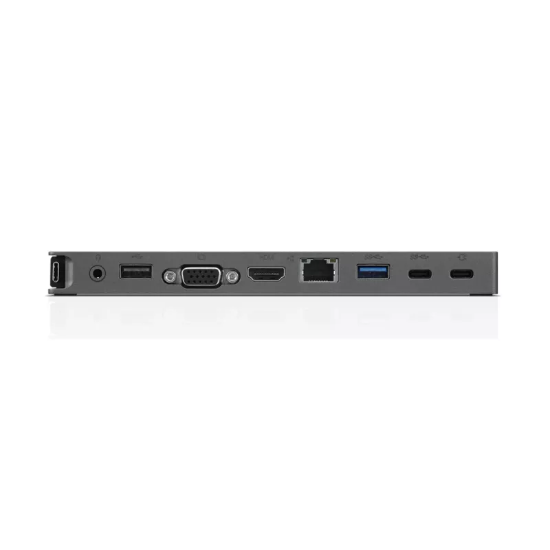 Lenovo 40AU0065EU USB-C Mini Dock, kabelgebunden, 65 W, HDMI, VGA, RJ-45, USB 3.0 (USB 3.2 Gen 1), USB-A, Schwarz