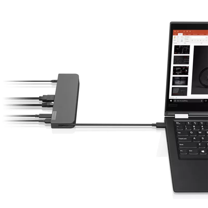 Lenovo 40AU0065EU USB-C Mini Dock, kabelgebunden, 65 W, HDMI, VGA, RJ-45, USB 3.0 (USB 3.2 Gen 1), USB-A, Schwarz